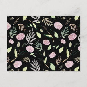 Festive Watercolor Flowers 7 Holiday Postcard