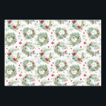 Festive Watercolor Holly and Berries Christmas  Wrapping Paper Sheet<br><div class="desc">Festive Watercolor Holly and Berries Christmas Wrapping Paper Sheets</div>