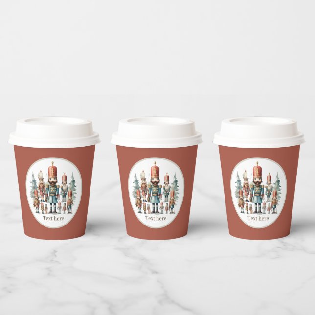 Festive watercolor nutcracker party  paper cups (Multi)