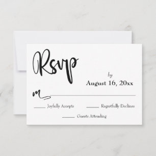 Festive Wedding RSVP with Gold Confetti Back Card
