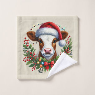 Festive Western cow lovers Wash Cloth
