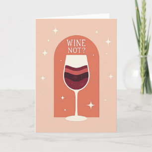 Festive Wine Glass Birthday Card