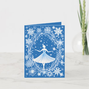 Festive Winter Ballet add message Holiday Card