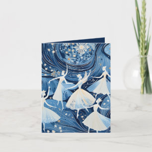 Festive Winter Ballet add message Holiday Card