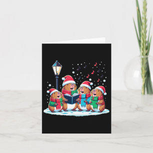 Festive Winter Capybara Christmas Card