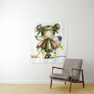 Festive Winter Fairy Tapestry