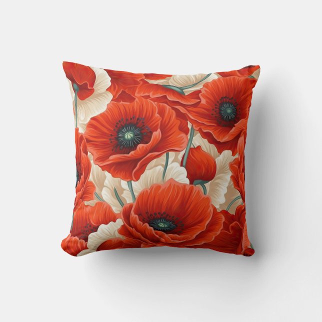 Festive Winter Flora Cushion (Front)
