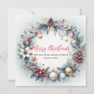Festive Winter Frame Christmas  Holiday Card