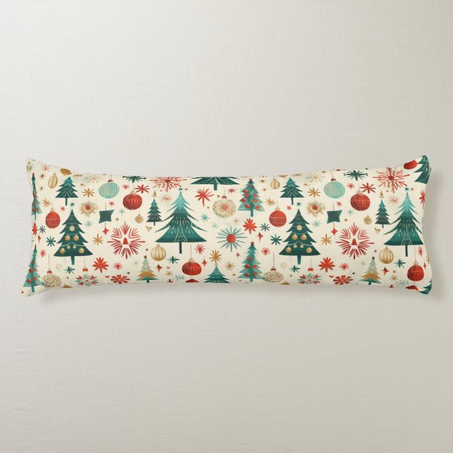 Festive Winter Holidays Pattern Body Cushion (Front)