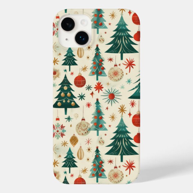 Festive Winter Holidays Pattern Case-Mate iPhone Case (Back)