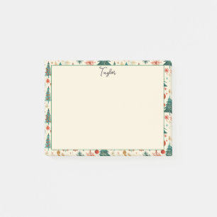 Festive Winter Holidays Pattern Post-it Notes