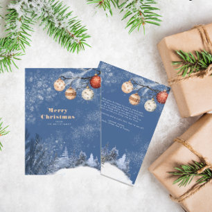 Festive Winter   Snowy Christmas Holiday Card
