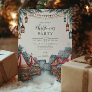 Festive Winter Village Christmas Holiday Card