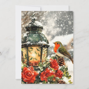 Festive Winter Wonderland Scene Holiday Card
