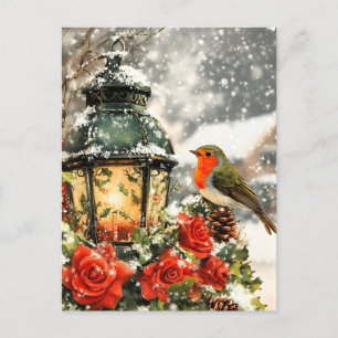 Festive Winter Wonderland Scene Holiday Postcard