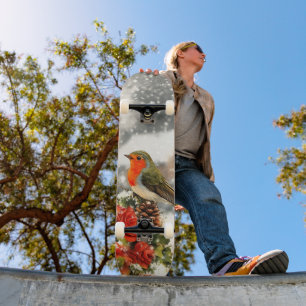 Festive Winter Wonderland Scene Skateboard