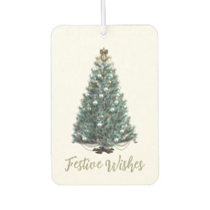 Festive Wishes. Christmas tree design Car Air Freshener