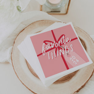 Festive Wrap Holiday Favourite Things Party Napkin