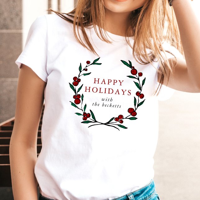 Festive Wreath Family Christmas T-Shirt (Creator Uploaded)