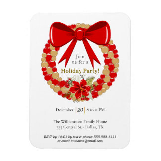 Festive Wreath Holiday Magnet