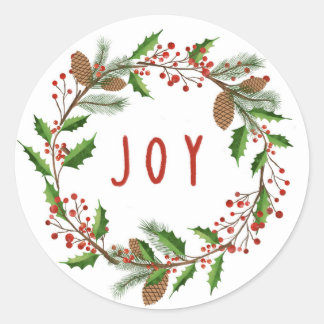 Festive wreath sticker