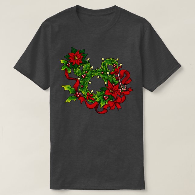 Festive Wreath T-Shirt (Design Front)