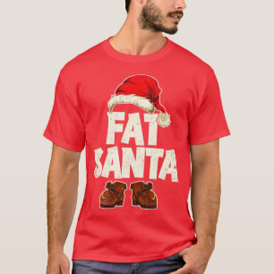 Festive Xmas Fat Santa Funny Christmas T-Shirt