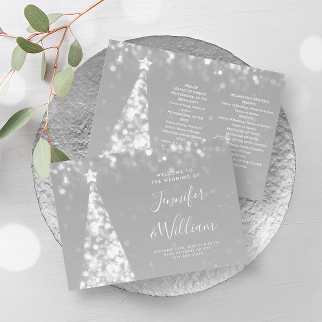 Festive Xmas Tree Silver Wedding Program (Festive Xmas Tree Silver Wedding Program)