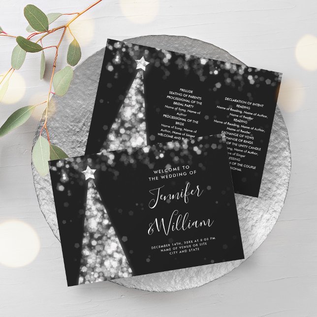 Festive Xmas Tree Silver Wedding Program (Festive Xmas Tree Silver Wedding Program)