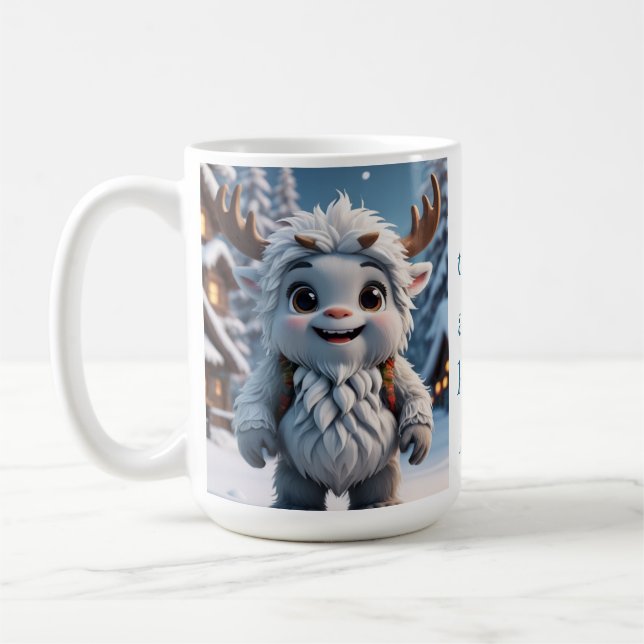 Festive Yeti  Coffee Mug (Left)