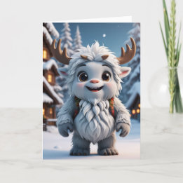 Festive Yeti  Holiday Card
