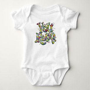 Festive "You Rock!" Lettering Kid's T-Shirt Baby Bodysuit