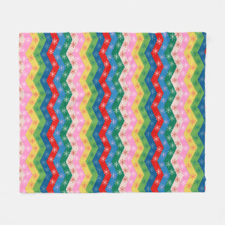 Festive zigzag ribbon Fleece Blanket