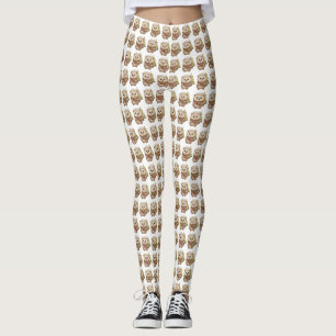 Festliche Igel Illustrationen Weiß Leggings