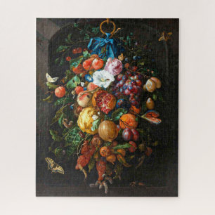 Festoon of Fruit and Flowers Jan Davidsz de Heem Jigsaw Puzzle