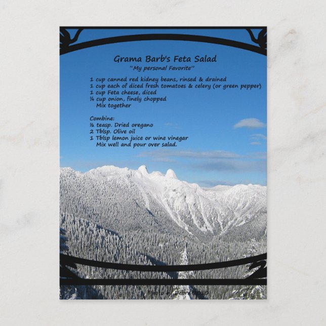 Feta Salad Recipe Postcard (Front)