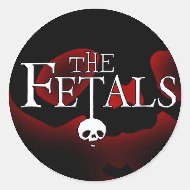 Fetals Glow Skull Logo Sticker (Front)