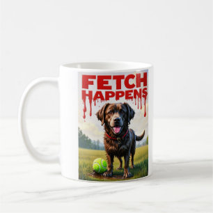 Fetch Happens Humourous dog coffee cup mug