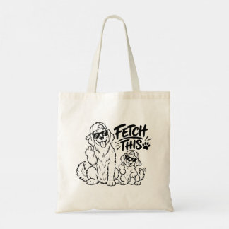 FETCH THIS Funny Dog Dad Gift Funny Dog Lover Pupp Tote Bag