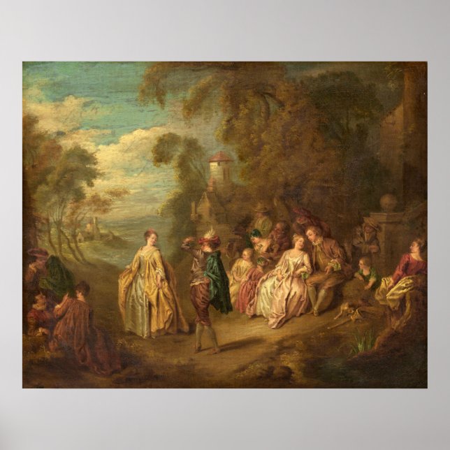 Fête Champêtre - Jean-Baptiste Pater Fine Art Poster (Front)