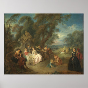 Fête Champêtre - Jean-Baptiste Pater Fine Art Poster