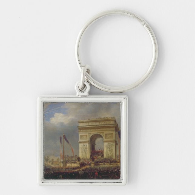 Fete de la Fraternite at the Arc de Triomphe Key Ring (Front)