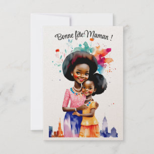 Fête des mères - Coll. Afro Aquarelles Card