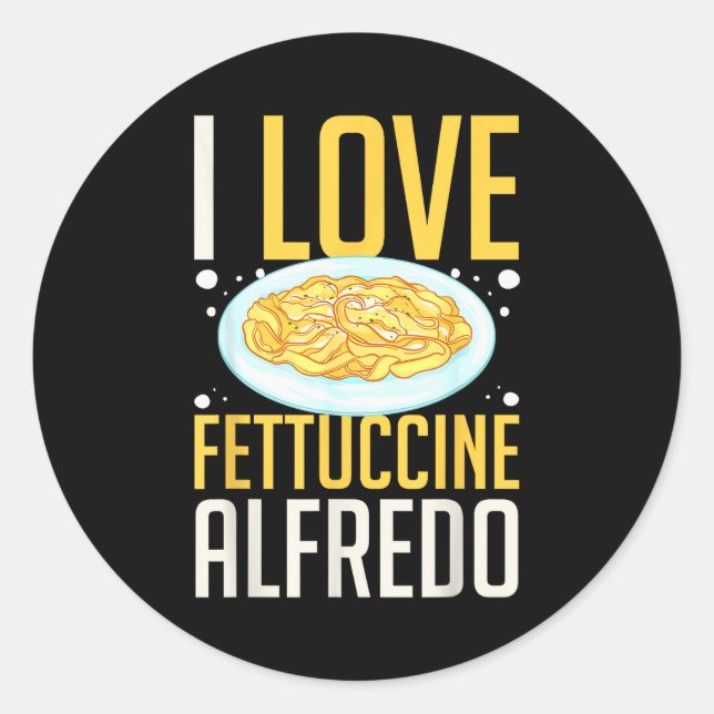 Fettuccine Alo Chicken Sauce Recipes Vegan Pasta  Classic Round Sticker (Front)