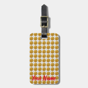 Fettuccine Pasta Noodle Pattern for Food Lover Luggage Tag