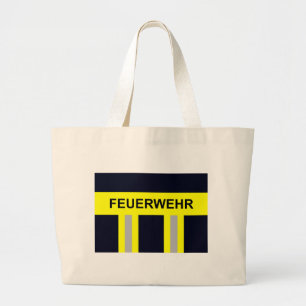 Feuerwehr Symbol Uniform Blau Large Tote Bag