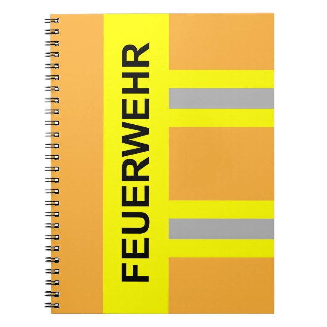 Feuerwehr Symbol Uniform Sandfarben Notebook (Front)