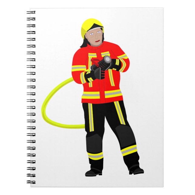 Feuerwehrmann in Einsatzkleidung  Notebook (Front)