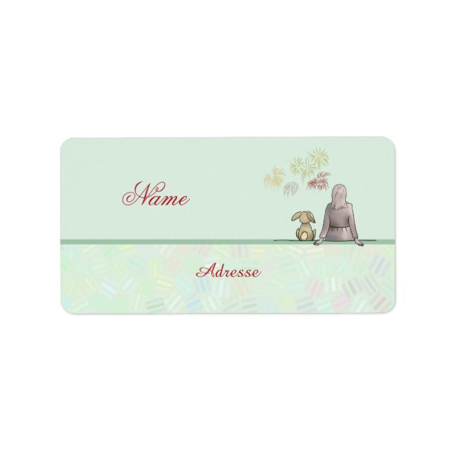 Feuerwerk  Adressaufkleber Label (Front)