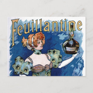 Feuillantine liqueur Advertisement Postcard